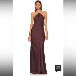 Dannijo Halter Chain Maxi Dress in Coco